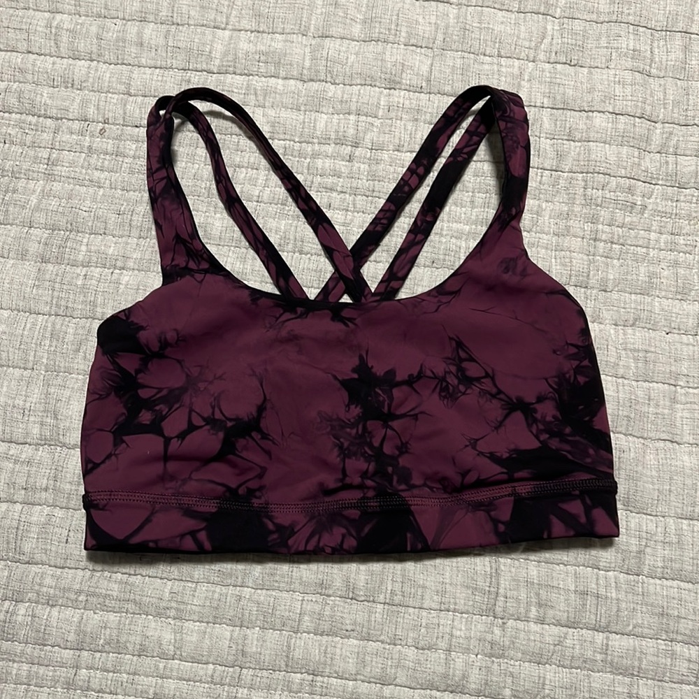 Lulu Lemon Purple Dye Sports Bra; Size:6